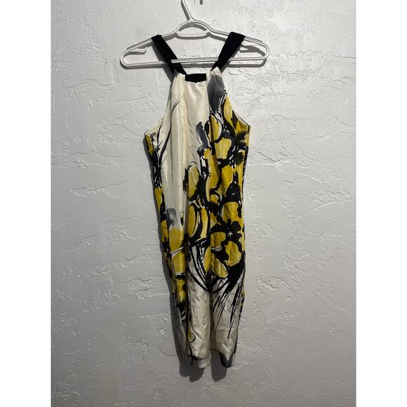 Vince 100% silk floral sleeveless sundress womens 6 boho classic preppy evening - Picture 2 of 10